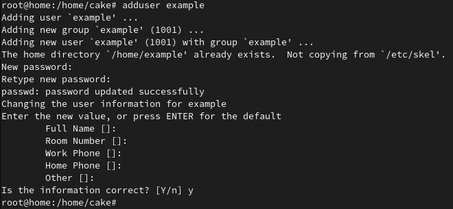 adduser example